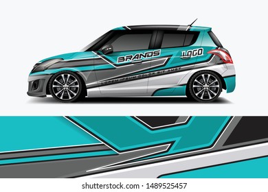 Car wrap graphic racing abstract strip and background for car wrap and vinyl sticker dekal
