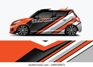 Car wrap graphic racing abstract strip and background for car wrap and vinyl sticker dekal