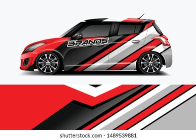 Car wrap graphic racing abstract strip and background for car wrap and vinyl sticker dekal