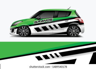 Car wrap graphic racing abstract strip and background for car wrap and vinyl sticker dekal