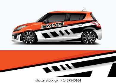 Car wrap graphic racing abstract strip and background for car wrap and vinyl sticker dekal