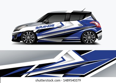 Car wrap graphic racing abstract strip and background for car wrap and vinyl sticker dekal