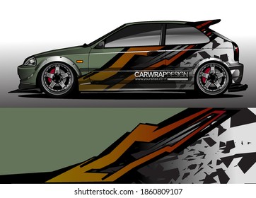 Car wrap graphic racing abstract strip and background for car wrap and vinyl sticker - Vector