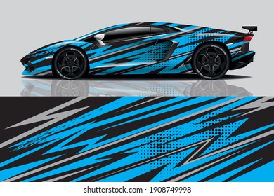 Car wrap graphic racing abstract background for wrap and vinyl sticker