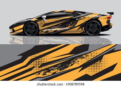 Car wrap graphic racing abstract background for wrap and vinyl sticker