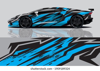 Car wrap graphic racing abstract background for wrap and vinyl sticker