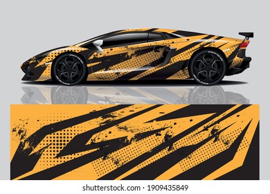Car wrap graphic racing abstract background for wrap and vinyl sticker