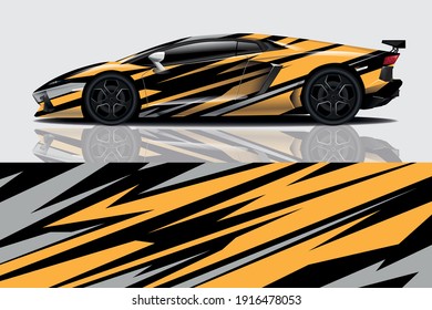 Car wrap graphic racing abstract background for wrap and vinyl sticker