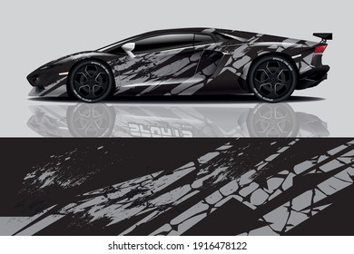 Car Wrap Graphic Racing Abstract Background For Wrap And Vinyl Sticker