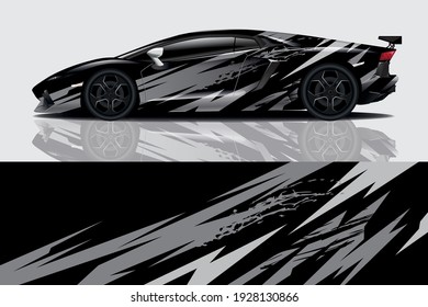 Car wrap graphic racing abstract background for wrap and vinyl sticker