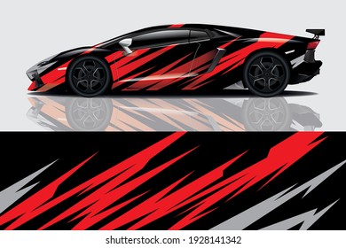 Car wrap graphic racing abstract background for wrap and vinyl sticker