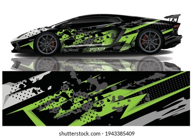 Car wrap graphic racing abstract background for wrap and vinyl sticker