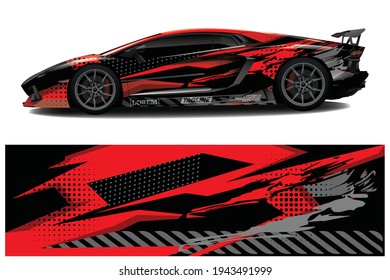 Car wrap graphic racing abstract background for wrap and vinyl sticker