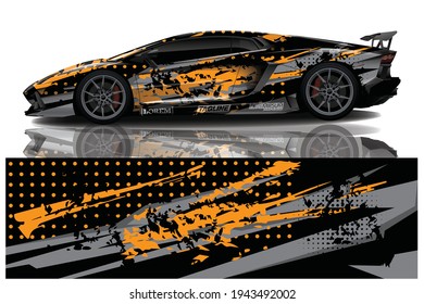 Car wrap graphic racing abstract background for wrap and vinyl sticker