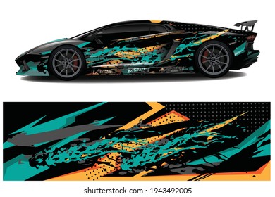 Car Wrap Graphic Racing Abstract Background For Wrap And Vinyl Sticker