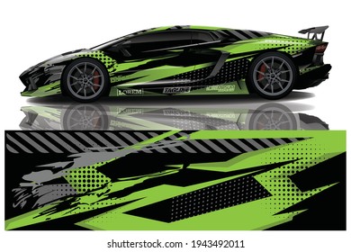 Car wrap graphic racing abstract background for wrap and vinyl sticker