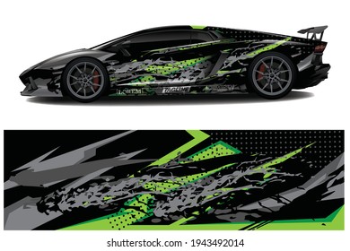 Car wrap graphic racing abstract background for wrap and vinyl sticker