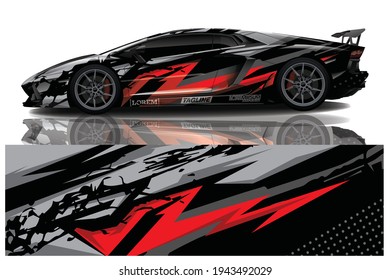 Car wrap graphic racing abstract background for wrap and vinyl sticker