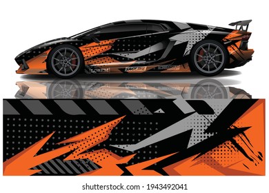 Car wrap graphic racing abstract background for wrap and vinyl sticker