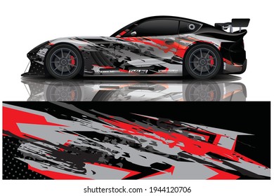 Car wrap graphic racing abstract background for wrap and vinyl sticker