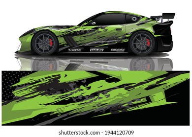 Car wrap graphic racing abstract background for wrap and vinyl sticker
