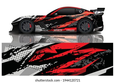 Car wrap graphic racing abstract background for wrap and vinyl sticker