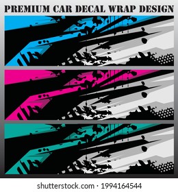 Car wrap graphic racing abstract background for wrap and vinyl sticker