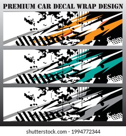 Car wrap graphic racing abstract background for wrap and vinyl sticker