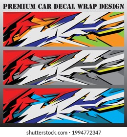 Car wrap graphic racing abstract background for wrap and vinyl sticker