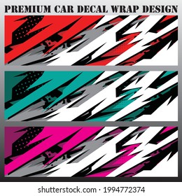 Car wrap graphic racing abstract background for wrap and vinyl sticker