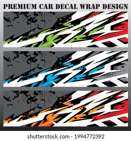 Car wrap graphic racing abstract background for wrap and vinyl sticker