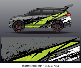Car Wrap Graphic Racing Abstract Background Stock Vector