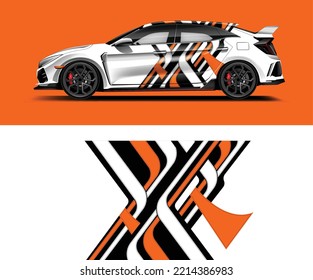 Car wrap graphic racing abstract background for wrap