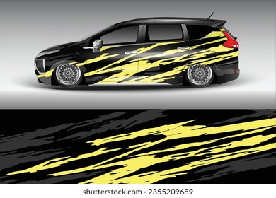 Car wrap graphic racing abstract background for wrap and vinyl sticker