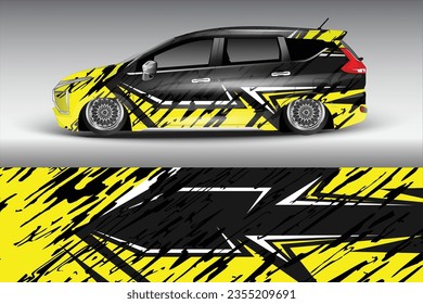 Car wrap graphic racing abstract background for wrap and vinyl sticker