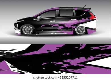 Car wrap graphic racing abstract background for wrap and vinyl sticker