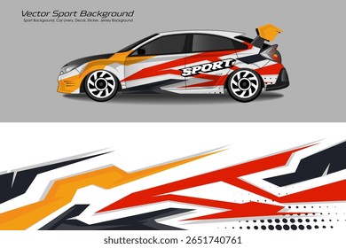 Car wrap graphic racing abstract background for wrap and vinyl sticker premium EPS 10