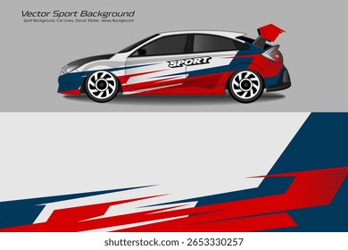 Car wrap graphic racing abstract background for wrap and vinyl sticker premium EPS 10