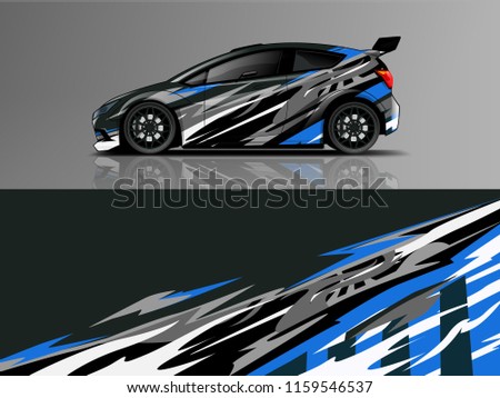Car wrap graphic racing abstract strip and background for car wrap and vinyl sticker