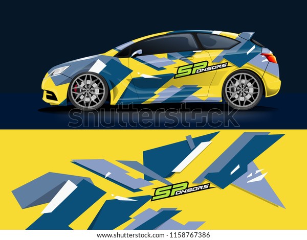 Car wrap graphic racing abstract strip and\
background for car wrap and vinyl\
sticker