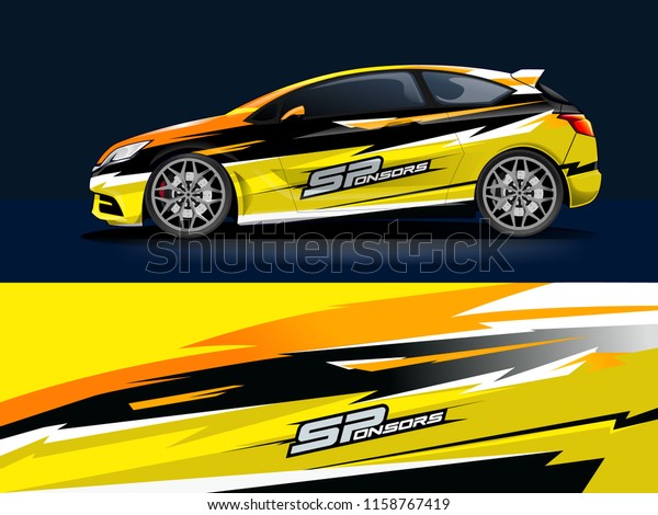 Car wrap graphic racing abstract strip and
background for car wrap and vinyl
sticker