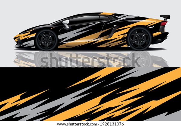 Car wrap graphic racing abstract background for
wrap and vinyl sticker