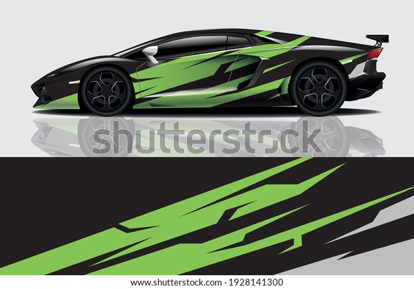 Car wrap graphic racing abstract background for
wrap and vinyl sticker