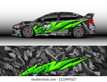 Car wrap graphic racing background for wrap and vinyl sticker