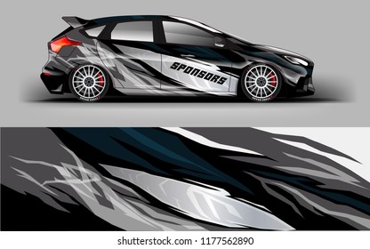 Car wrap graphic racing grey background for wrap and vinyl sticker