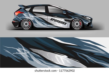 Car wrap graphic racing grey background for wrap and vinyl sticker