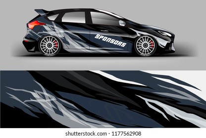 Car wrap graphic racing grey background for wrap and vinyl sticker