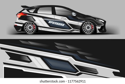 Car wrap graphic racing grey background for wrap and vinyl sticker