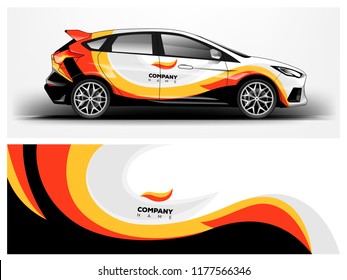 Car Wrap Graphic Racing Yellow Abstract Background For Wrap And Vinyl Sticker