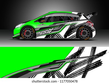 Car wrap graphic vector. Abstract stripe racing background kit designs for wrap vehicle, race car, rally, adventure and livery